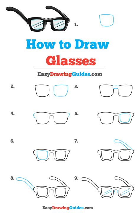 How to Draw Glasses - Really Easy Drawing Tutorial | How to draw glasses, Drawing tutorial easy ...