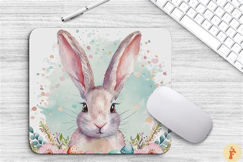 Easter Bunny with Flowers Background Graphic by Foxmia · Creative Fabrica