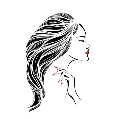 Beauty, Hair Studio, Nail Salon, Spa Illustration. Beautiful Woman and ...