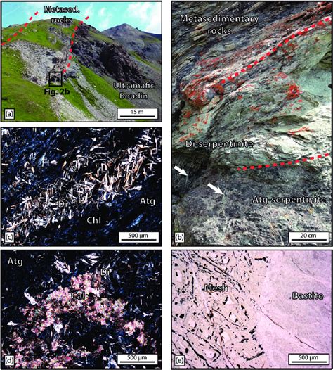 Field photographs and photomicrographs of the ultramafic rocks sampled ...