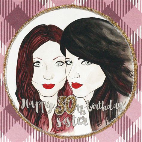 Happy 30th Birthday Best Friend Portrait Bestfriend Card | Etsy