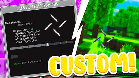 Custom Crosshair MCPE Mod! (Minecraft Bedrock) - YouTube