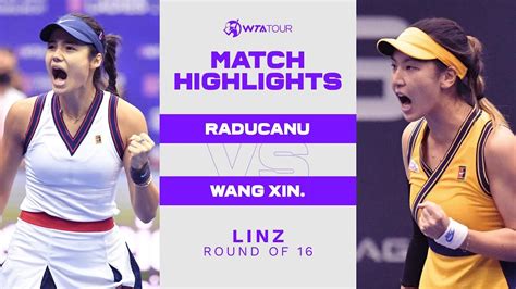 Emma Raducanu vs. Wang Xinyu | 2021 Linz Round of 16 | WTA Match ...