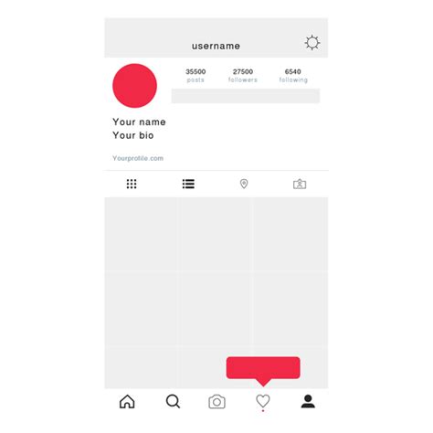 Instagram Profile Line Icon PNG & SVG Design For T-Shirts