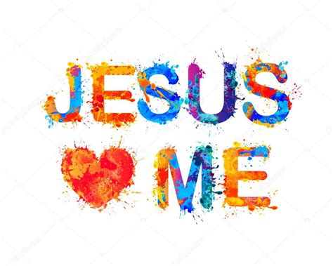 Jesus loves me — Stock Vector © Ukususha #114055714