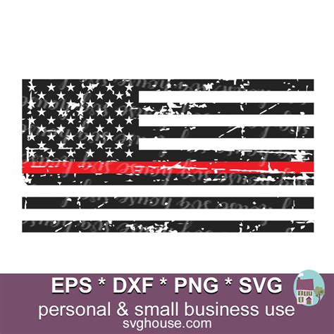 Thin Red Line Flag Svg Firefighter Svg Thin Red Line Svg | Etsy