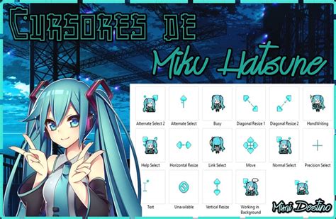 Cursores de Miku Hatsune Cursors Punteros by Mimi-Destino on DeviantArt