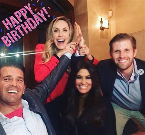 Don Jr and girlfriend Kimberly Guilfoyle goof Lara Trump's 36th birthday