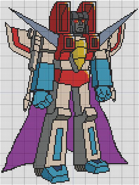 Starscream Geek Cross Stitch, Cross Stitch For Kids, Cross Stitch ...