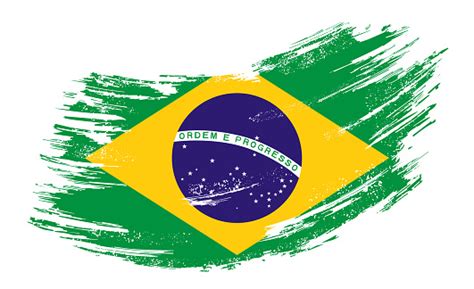 Brazilian Flag Grunge Brush Background Vector Illustration Stock Illustration - Download Image ...