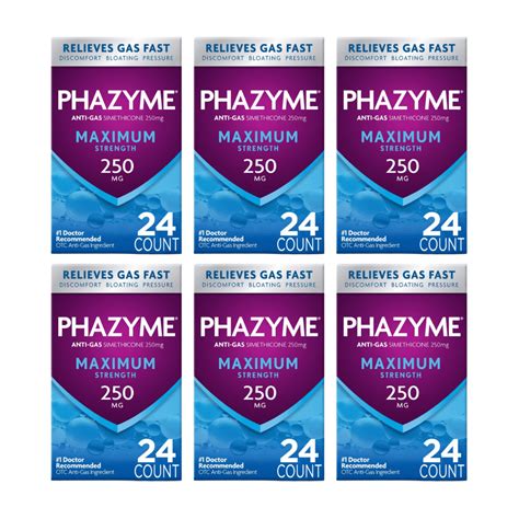 Phazyme Maximum Strength 250 mg Softgels, 24 CT (Pack - 6) - Walmart.com