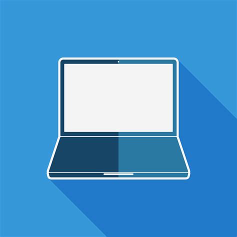 Laptop flat icon 608416 Vector Art at Vecteezy