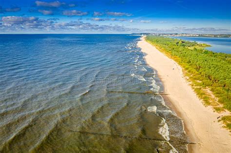 Beach on Peninsula Hel. Aerial View of Nature, Poland Stock Image ...