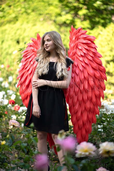 Red Angel Wings, Angel Costume, Red Wings, Demon Wings, Lucifer Wings ...