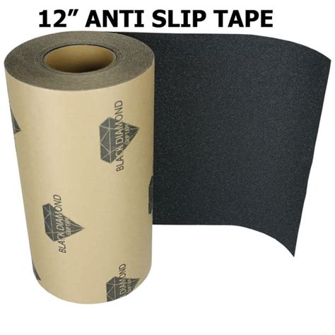 12" x 10' BLACK Roll Safety Non Skid Tape Anti Slip Tape Sticker Grip Safe Grit - Walmart.com ...