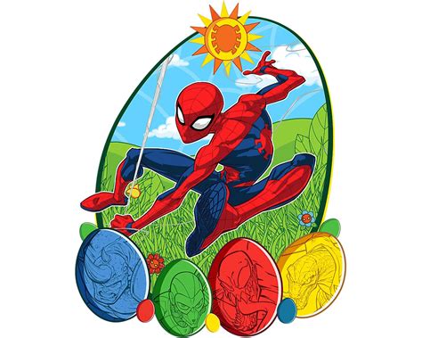 Marvel Spider-Man And Villains Easter Egg Png Easter Day | Etsy