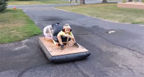 This guy built his son a hovercraft that actually hovers. | Fun ...