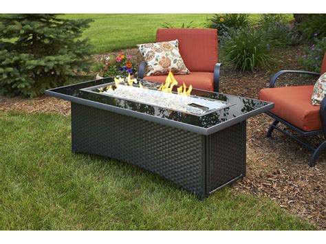 Outdoor GreatRoom Montego 59.75 x 30 Rectangular Crystal Fire Pit ...