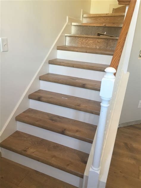 Riverbend Oak in Pergo XP staircase renovation | Floor remodel, Staircase makeover, Wood stairs