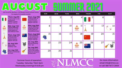 August calendar of events for the Northern Life Museum & Cultural Centre – Northern Life Museum ...