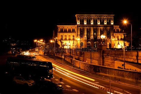 Scenic View of Budapest Tourist Attractions at Night Editorial ...