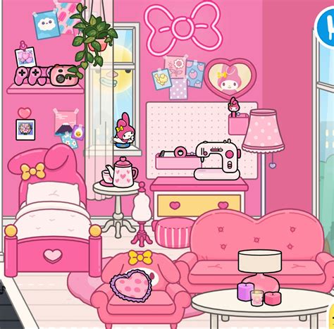 💗My Melody💗 Bedroom TocaBoca Idea! in 2022 | Hello kitty bedroom, Cat bedroom, Hello kitty