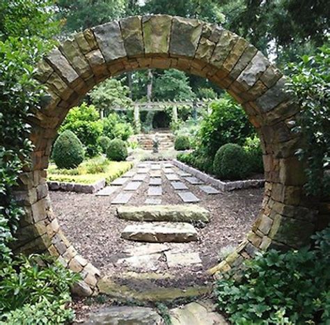 Stunning Stone Moon Gate Ideas 15 | Garden gates, Garden gate design ...