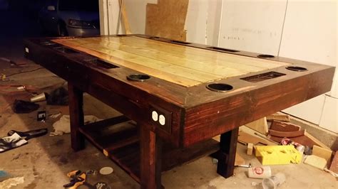 custom dungeons and dragons table with all the fixins (removable dining top built in screen for ...