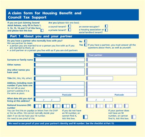 FREE 14+ Sample Housing Benefit Forms in PDF