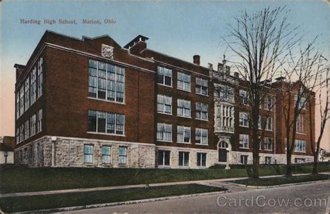 Harding High School Marion, OH Postcard