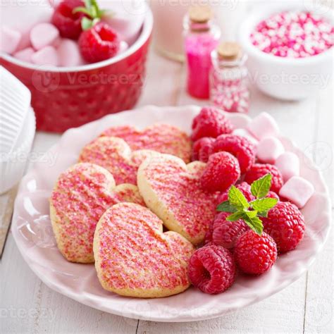 Heart shaped cookies for Valentines day 15701834 Stock Photo at Vecteezy