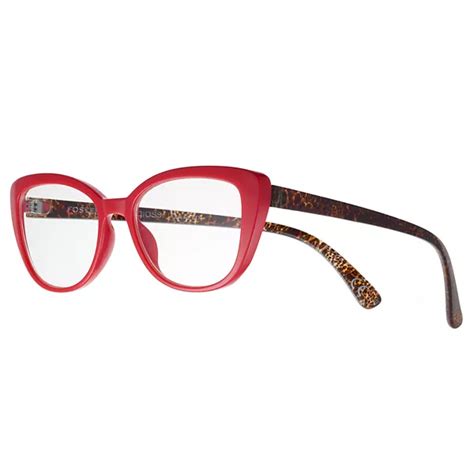 Women's Modera by Foster Grant Camilla Leopard Oversized Cat-Eye Reading Glasses