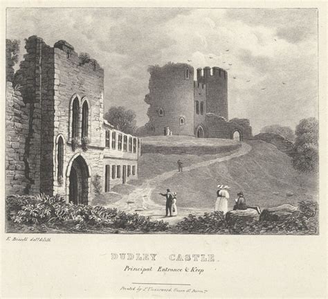 Dudley Castle. Principal Entrance and Keep mid 19th century - Revolutionary Players