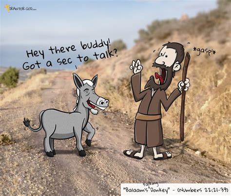 Balaam's Talking Donkey - Christian Cartoon Donkey