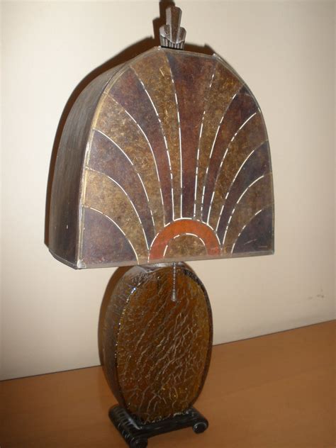 Art Deco Mica Table Lamp | Here's another deco lamp from my … | Flickr