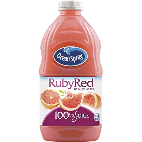 100% Juice, Ruby Red Grapefruit Blend, 60 Ounce Bottle (Pack of 8 ...