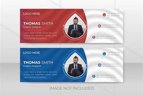 Premium Vector | Modern social media facebook cover or email signature template