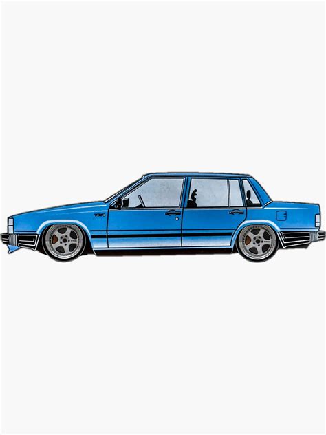 "Volvo 740 stance" Sticker for Sale by temm | Redbubble