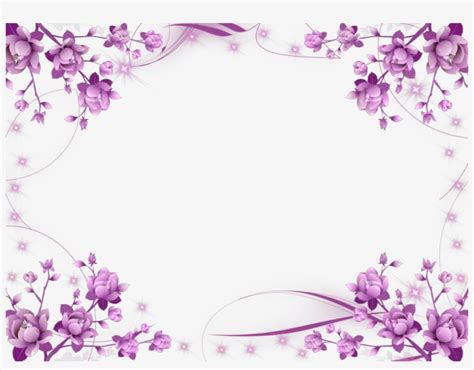 Purple Flower Border Design