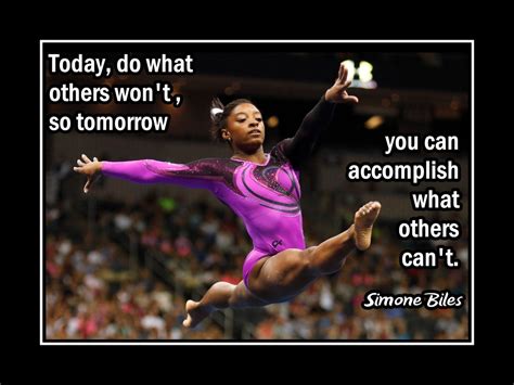 Gymnastics Motivation Poster Simone Biles Gymnast Photo Quote Wall Art Print… | Gymnastics ...