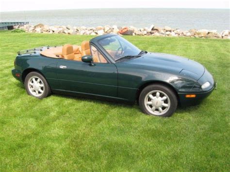 My new baby..1991 Mazda Miata MX-5 Special Edition - British racing green with tan leather ...