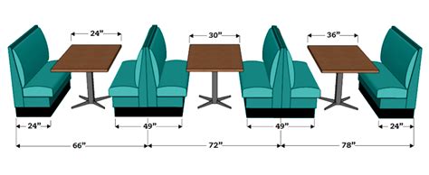 Restaurant Booth Dimensions | Booth Seating & Banquette Dimensions | Restaurant booth ...