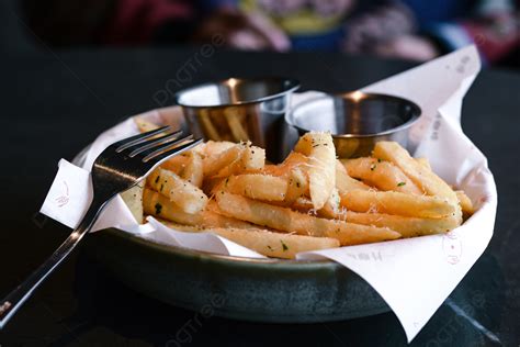 Black Truffle Fries Background, Food, Black Truffle, French Fries ...