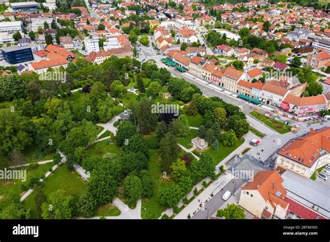 Aerial view of Centre of Koprivnica town in Croatia Stock Photo - Alamy