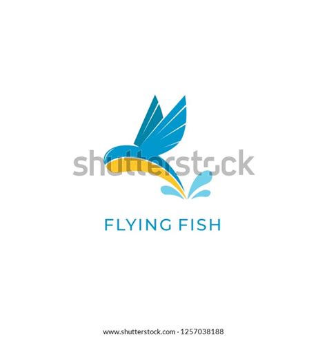 Flying Fish Logo Design Stock Vector (Royalty Free) 1257038188 ...