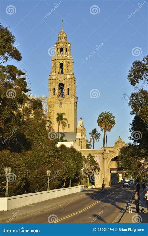 Balboa Park Architecture Tower Editorial Stock Image - Image of cool ...