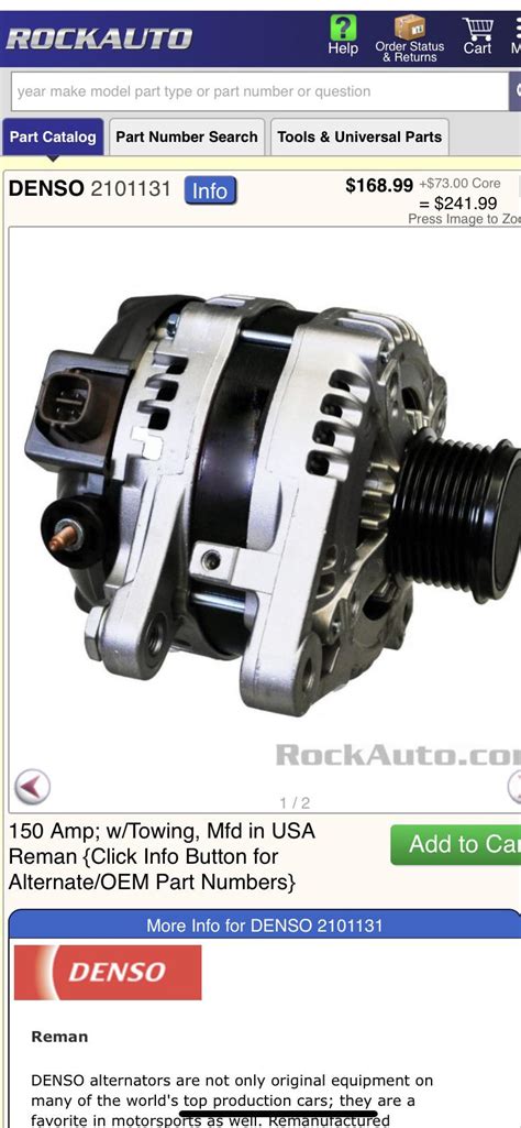 Are these are these remanufactured Denso alternators any good from Rockauto? : r/MechanicAdvice