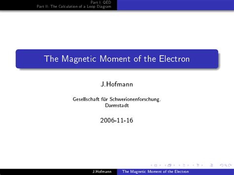 The Magnetic Moment of the Electron