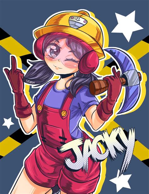 Jacky brawl stars fanart | Fan art, Star wallpaper, Brawl