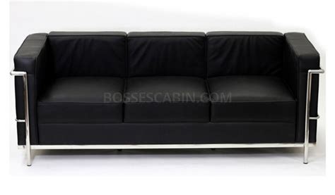 Core Leather Office Sofa With Steel Frame 3 Seater: Boss's Cabin